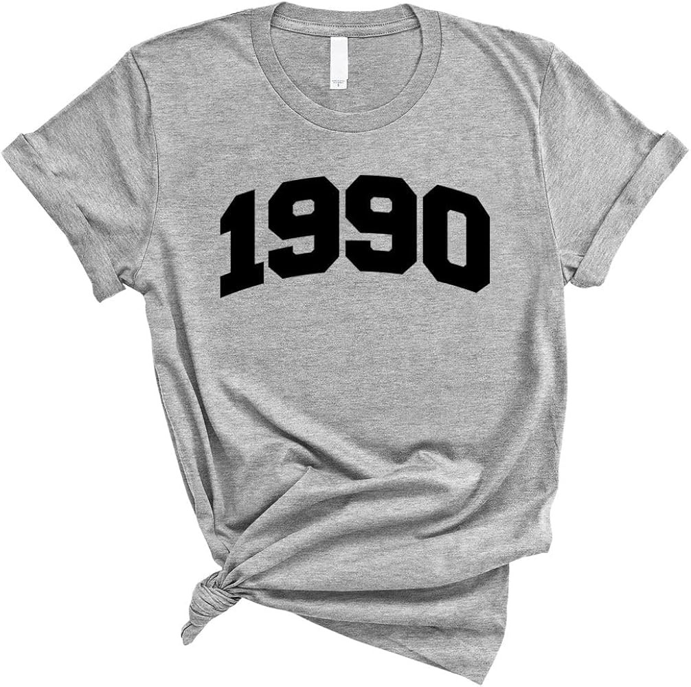 TeesAndTankYou 1990 College Style Shirt Unisex | Amazon (US)