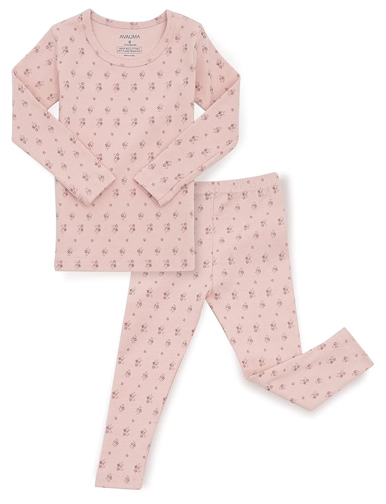 AVAUMA Baby Boys Girls Pajama Set 6M-7T Kids Cute Toddler Snug fit Pattern Design Pjs Cotton Slee... | Amazon (US)