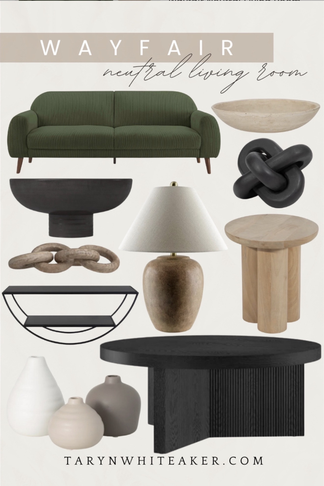 Neutral living room inspiration with a modern, organic feel. Mixing warm wood tones, soft curves, matte black accents, and layered textures creates a space that feels elevated but still livable. All pieces linked to easily recreate this look.

#LTKmomlife #LTKdayinmylife #LTKHome