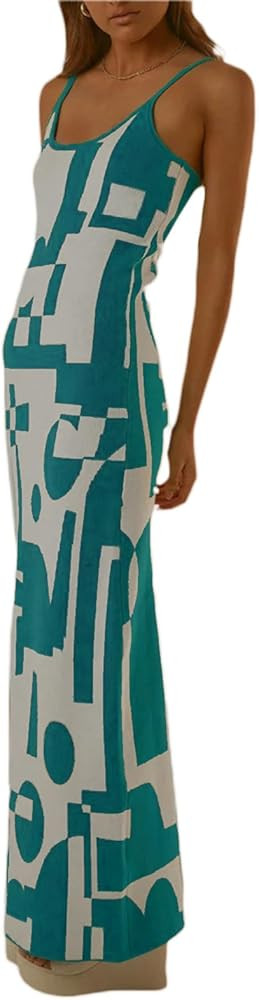 Bodycon Dresses for Women Summer Knit Hollow Out Sexy Night Out Midi Maxi Dress Sleeveless Long C... | Amazon (US)