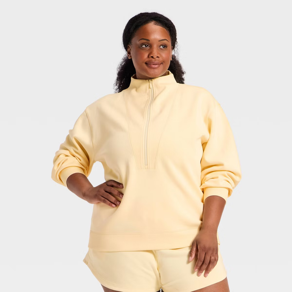 Women's Airy Sleek Deep Zip Pullover Sweatshirt - All In Motion™ | Target