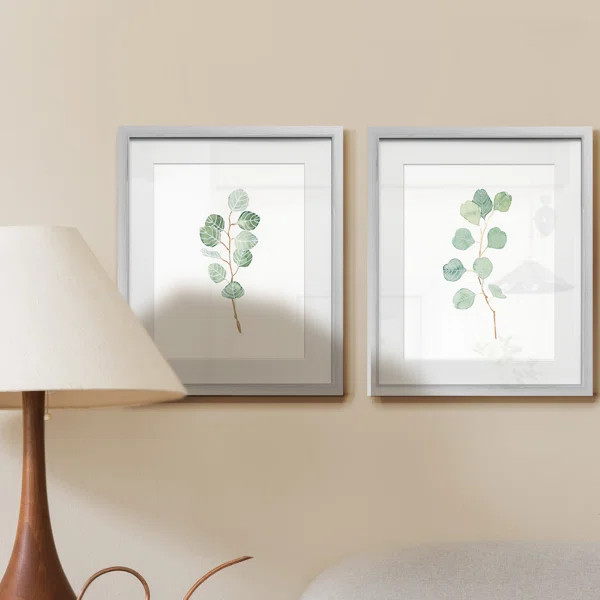 Soft Eucalyptus Branch III Framed On Paper 2 Pieces Print | Wayfair North America