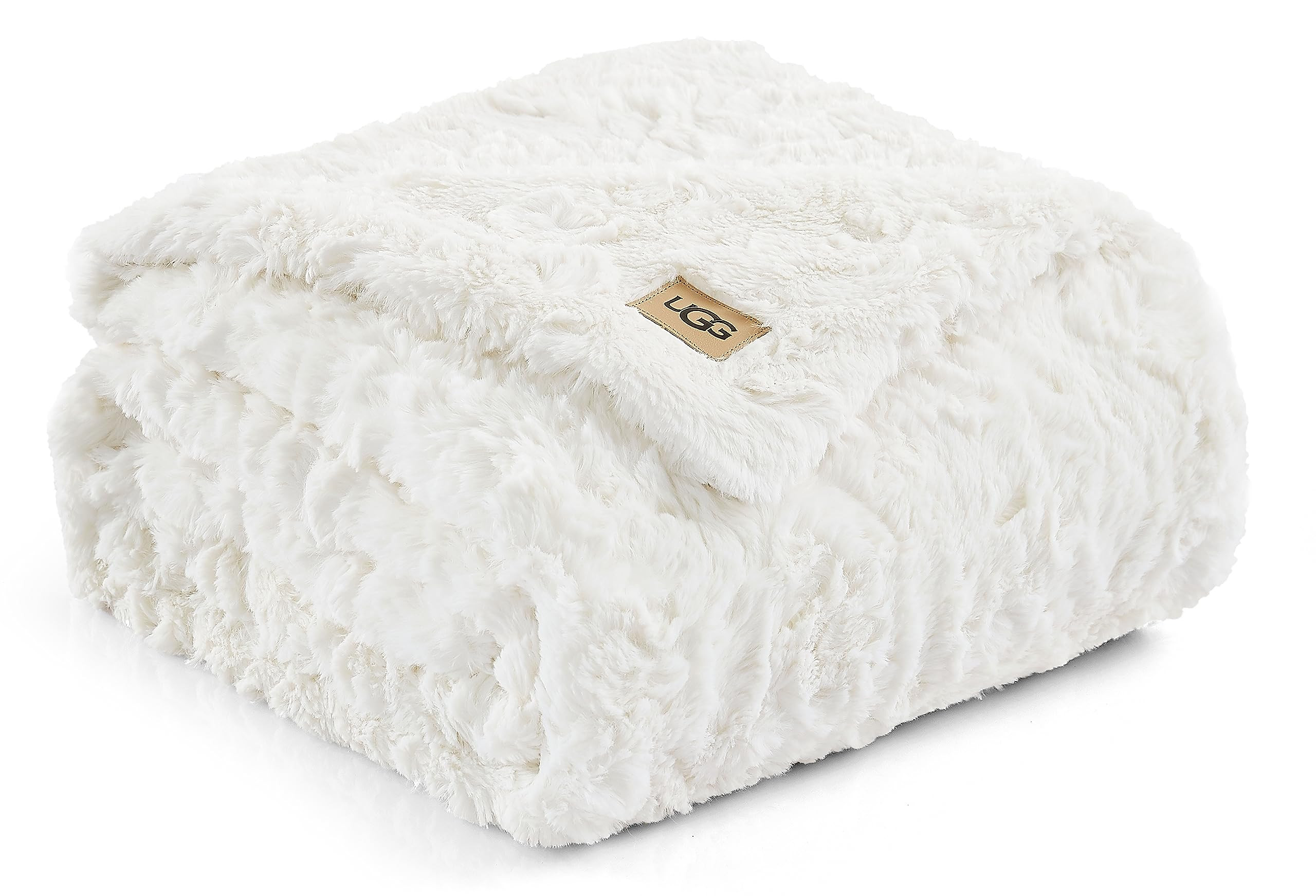 UGG 10483 Adalee Soft Faux Fur Reversible Accent Throw Blanket Luxury Cozy Fluffy Fuzzy Hotel Sty... | Amazon (US)