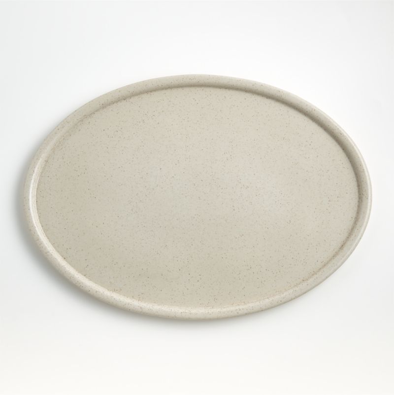 Dune Large Stone Oval Platter + Reviews | Crate and Barrel | Crate & Barrel