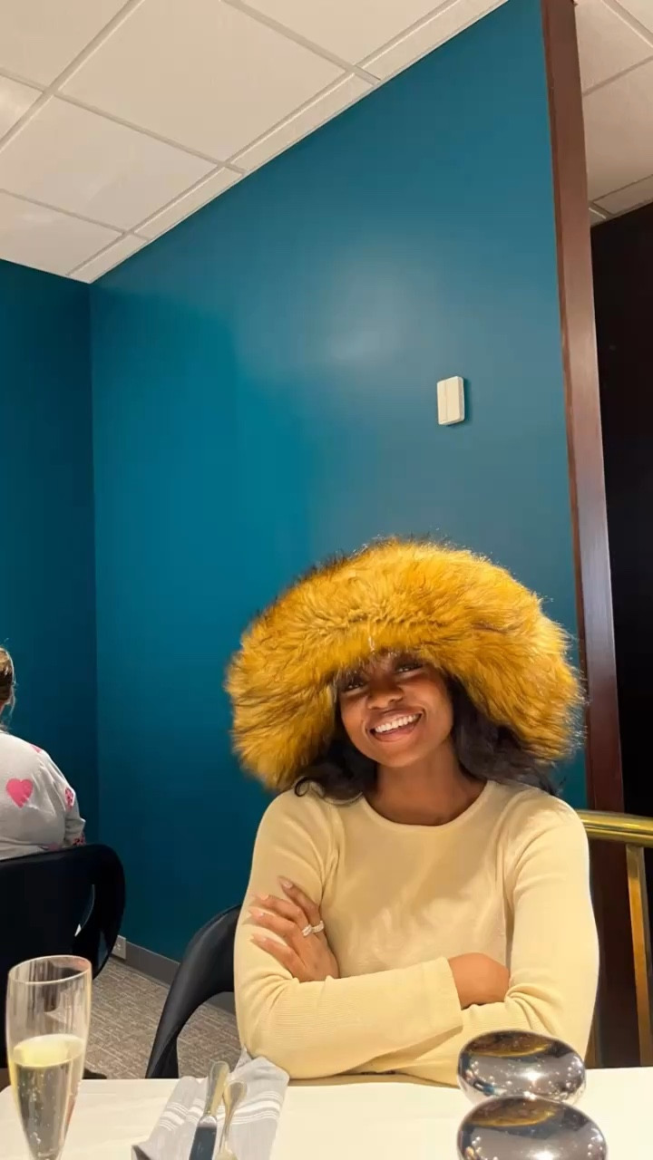 The hat is a paid actor! I’ve been eyeing an oversized fur bucket hat & I finally got it. Sooo many compliments 