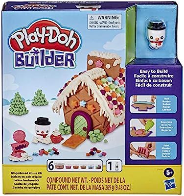 Play-Doh Builder Gingerbread House Toy Building Kit for Kids 5 Years and Up with 6 Non-Toxic Colo... | Amazon (US)