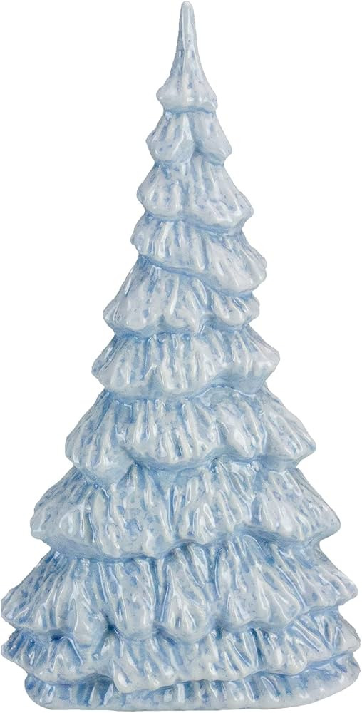 12.5" Blue and White Textured Christmas Tree Tabletop Decor | Amazon (US)