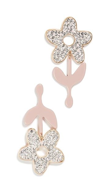 Crystal Flower Stem Earrings | Shopbop