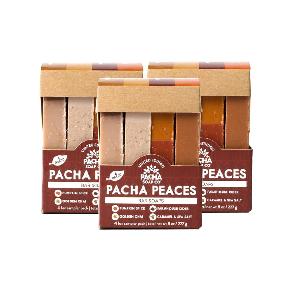 Pacha Soap Co. Bar Soap Variety, Fall Scents, 8 oz, 3-Pack (24 oz Total) - Premium, Handcrafted, ... | Amazon (US)