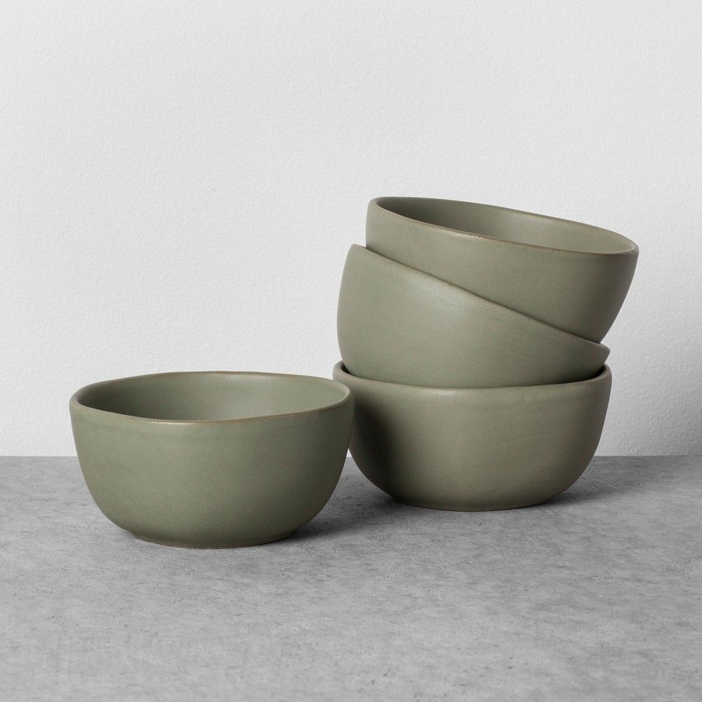 4pk Stoneware Mini Bowl Green - Hearth & Hand with Magnolia, Size: 4 Pack | Target