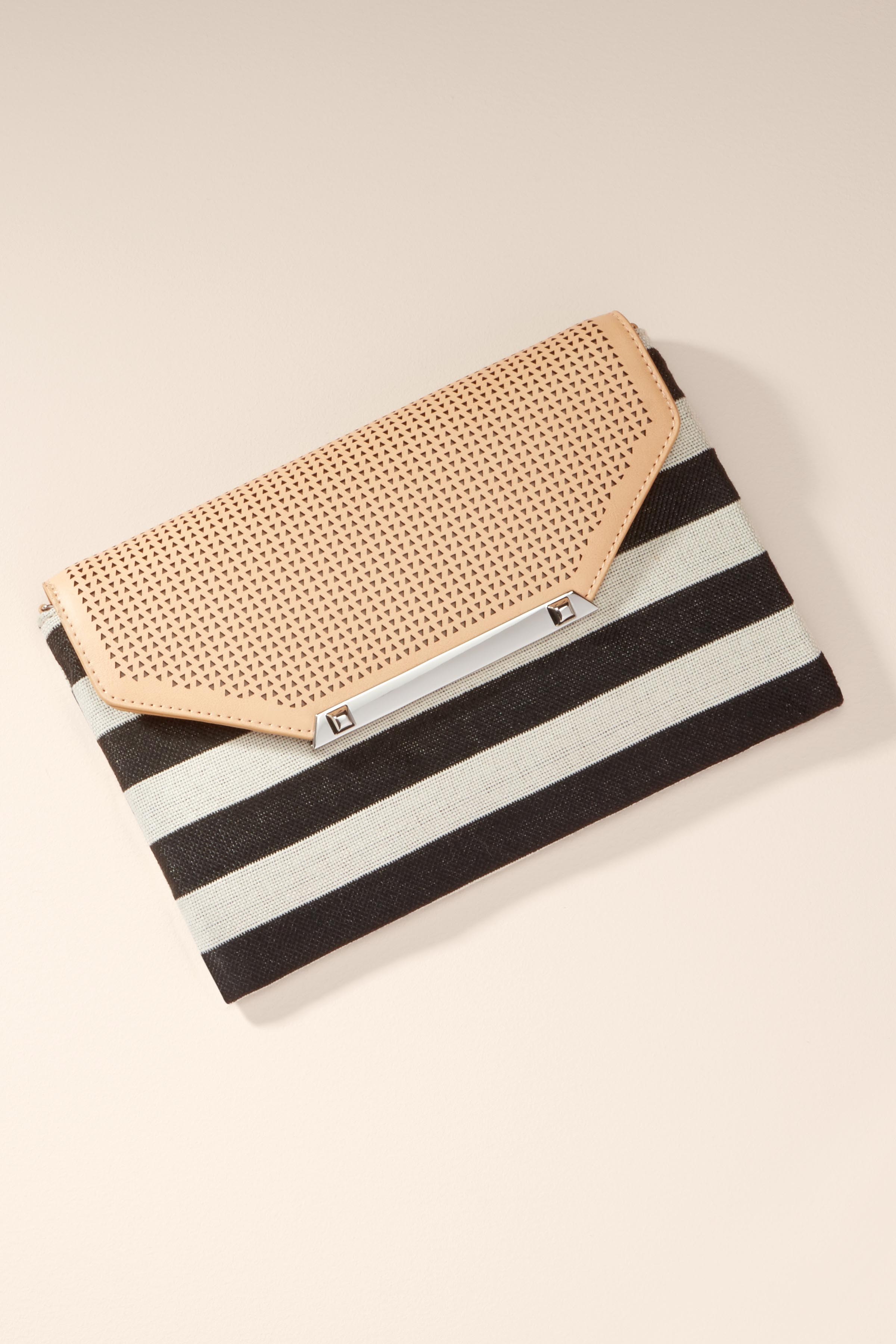 City Slim Clutch - Black/Cream... | Stella & Dot (US)