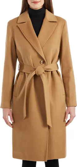 Sofia Cashmere Belted Notch Collar Wool Coat | Nordstromrack | Nordstrom Rack