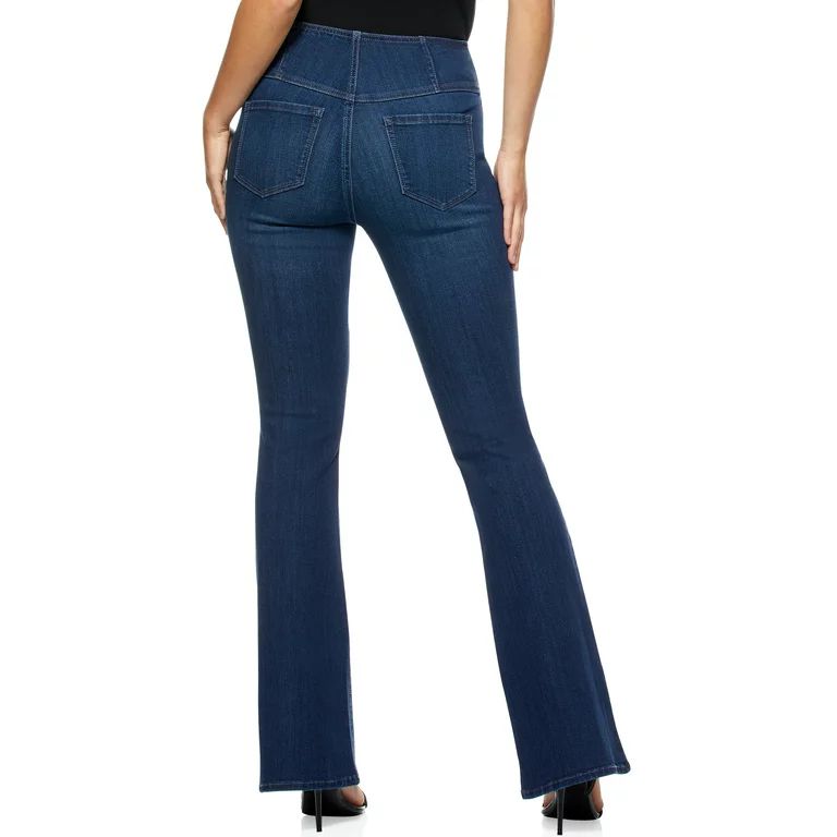 Sofia Jeans by Sofia Vergara Women's Melisa Super High Rise Pull On Flare Jeans | Walmart (US)