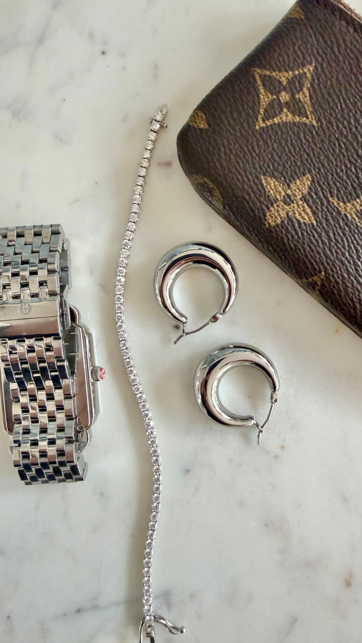 Loving these silver hoops ! They are perfect for every day and go with almost any outfit! The preview is showing gold, but if you click on the product link, it will give you the option of silver, gold, or rose gold.

@BonheurJewelry

#ad #bonheurjewelry 

#LTKgrwm #LTKootd #LTKmomlife