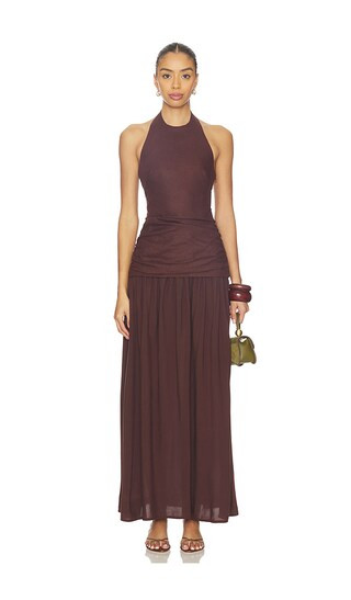 Tali Maxi Dress in Carob | Revolve Clothing (Global)