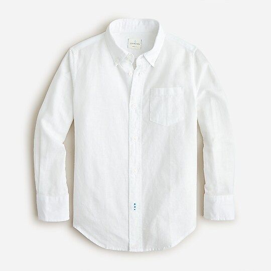 Boys' button-up linen-blend shirt | J.Crew US