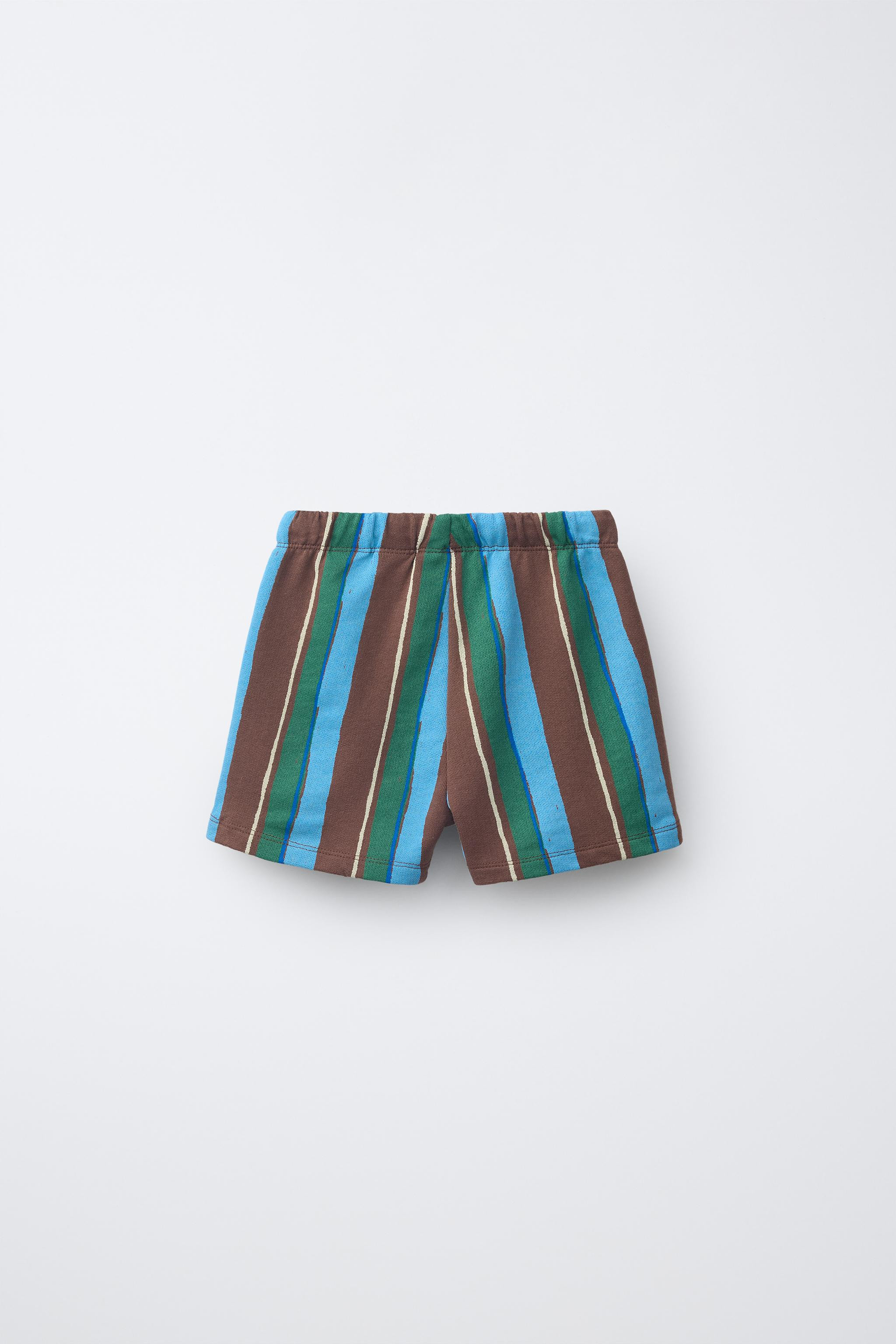 MULTICOLOURED STRIPED BERMUDA SHORTS | Zara UK