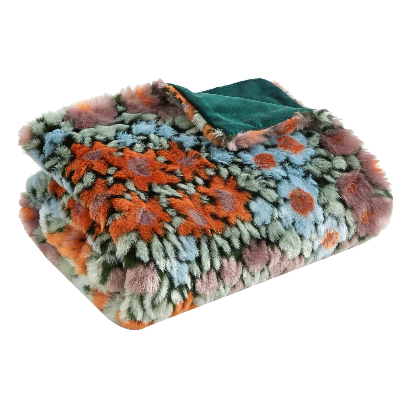 Beautiful Faux Fur Floral Throw Blanket by Drew Barrymore, 50" x 60" | Walmart (US)