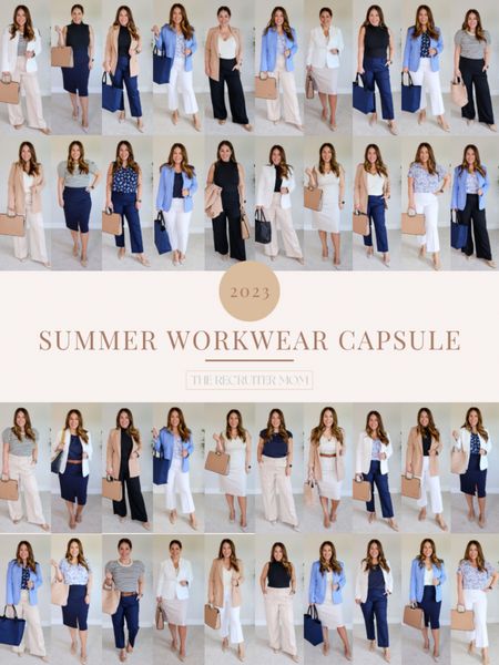 Summer Workwear Capsule // Ryanne is size 12 and wearing size L tops and blazers and size L / 12-14 get specific sizing at THERECRUITERMOM.com

#LTKworkwear #LTKcurves #LTKSeasonal