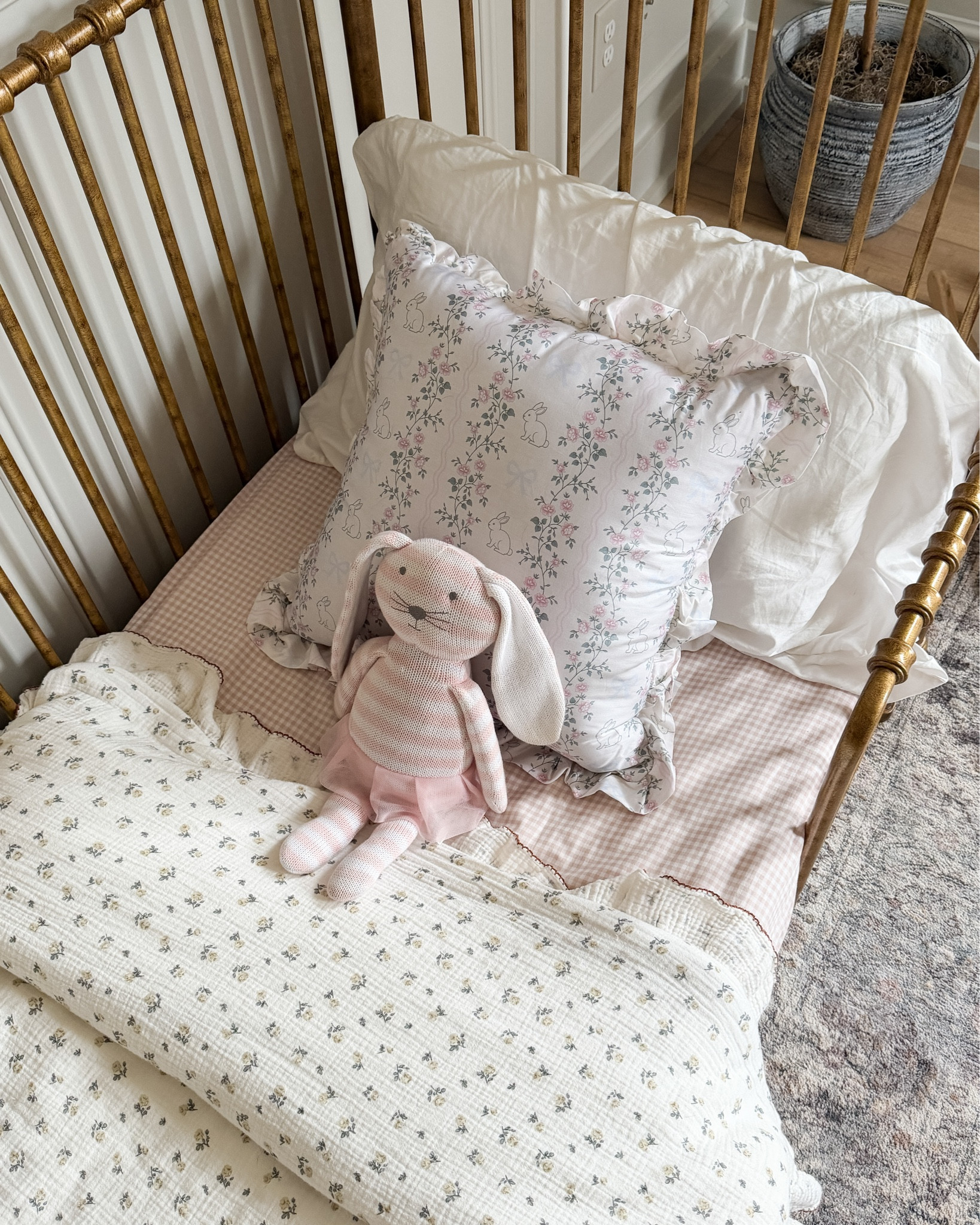 I don’t do too much decorating for Easter, but my girls love when I add a couple of things to their rooms so I picked up a dollar spot bunny from Target (i think they were both $3 each) and this pillow for my daughter’s room, which is absolutely adorable!


#LTKHome