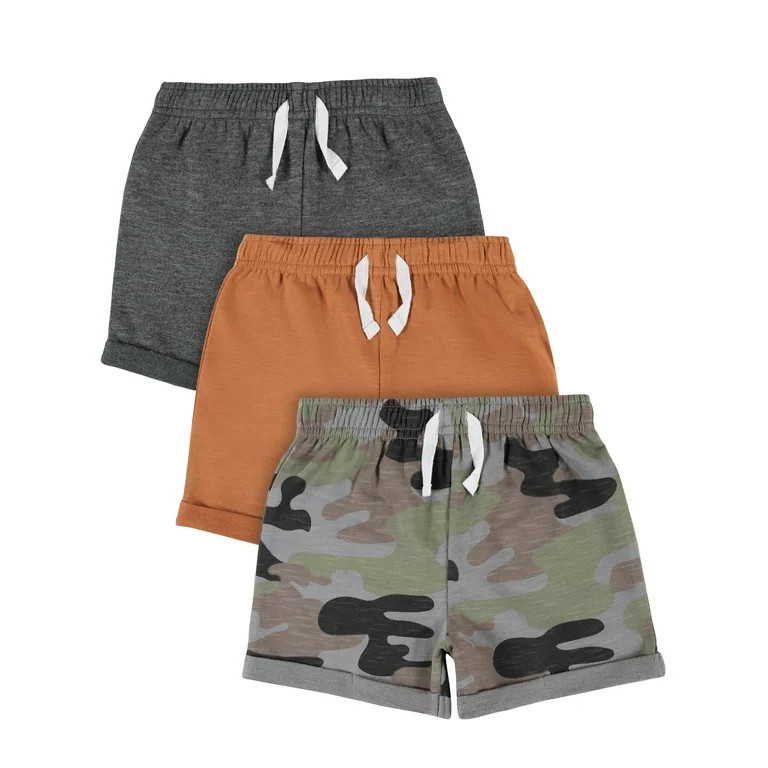 Modern Moments by Gerber Baby and Toddler Boy French Terry Shorts, 3-Pack, Sizes 12M-5T | Walmart (US)