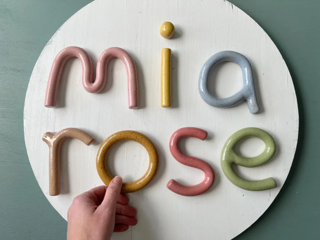 Ceramic Letters - Custom Name Sign - Nursery Name - Wall Words | Etsy (US)