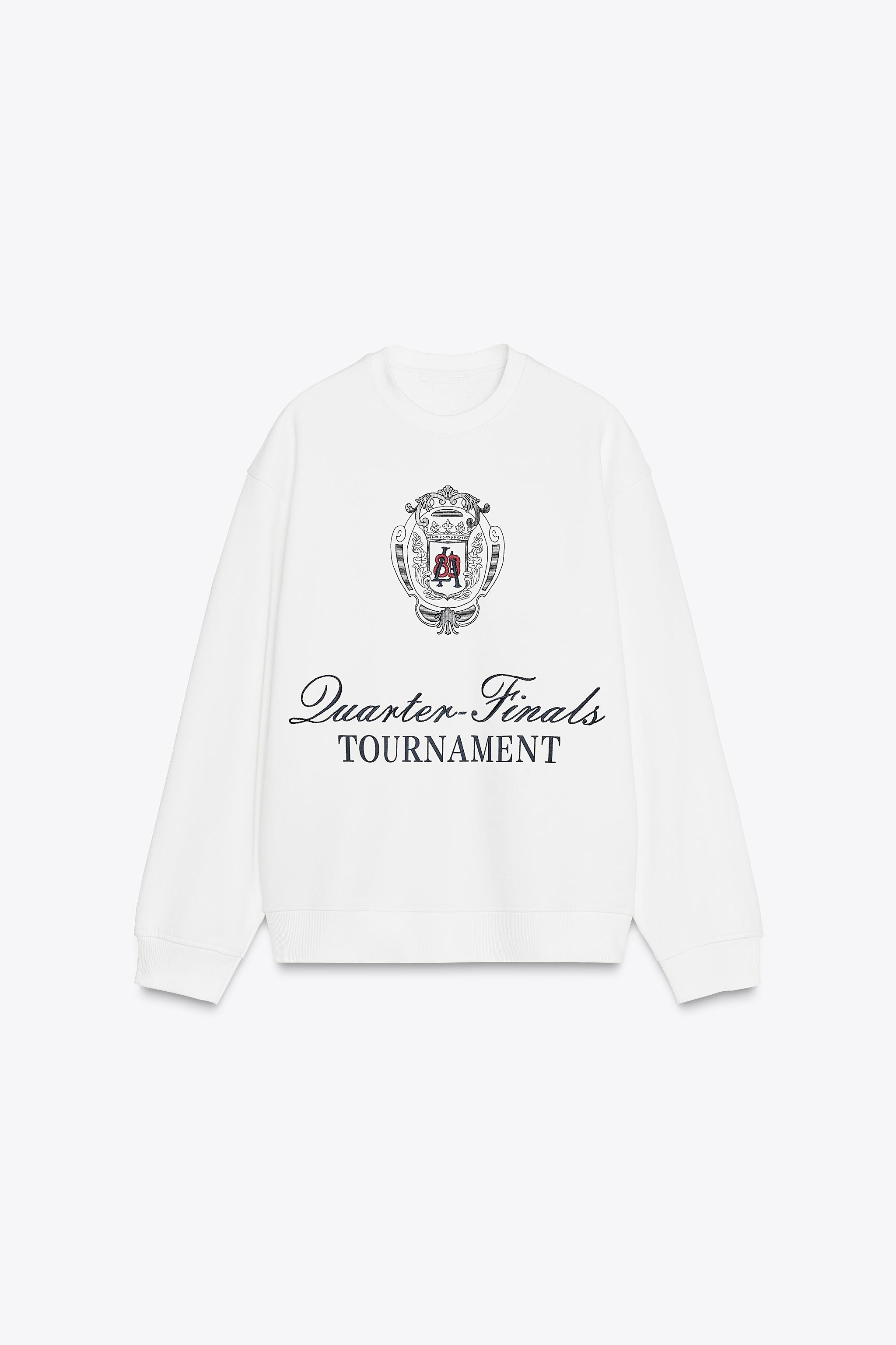 FRONT EMBROIDERY SWEATSHIRT | Zara US