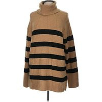 Nine West Turtleneck Sweater: Tan Stripes Pattern Tops - Size Medium | ThredUp (US)