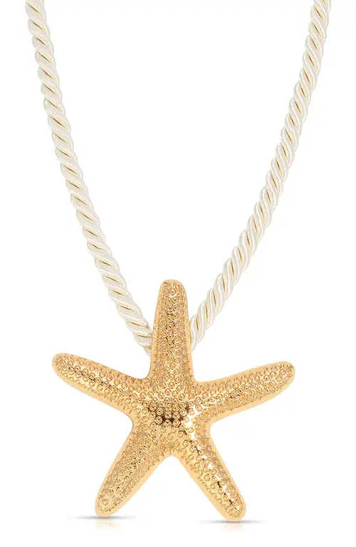 Ettika Starfish Pendant Necklace in Beige at Nordstrom | Nordstrom