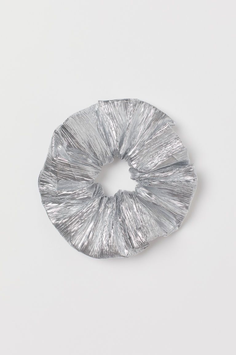 H & M - Large Scrunchie - Silver | H&M (US)