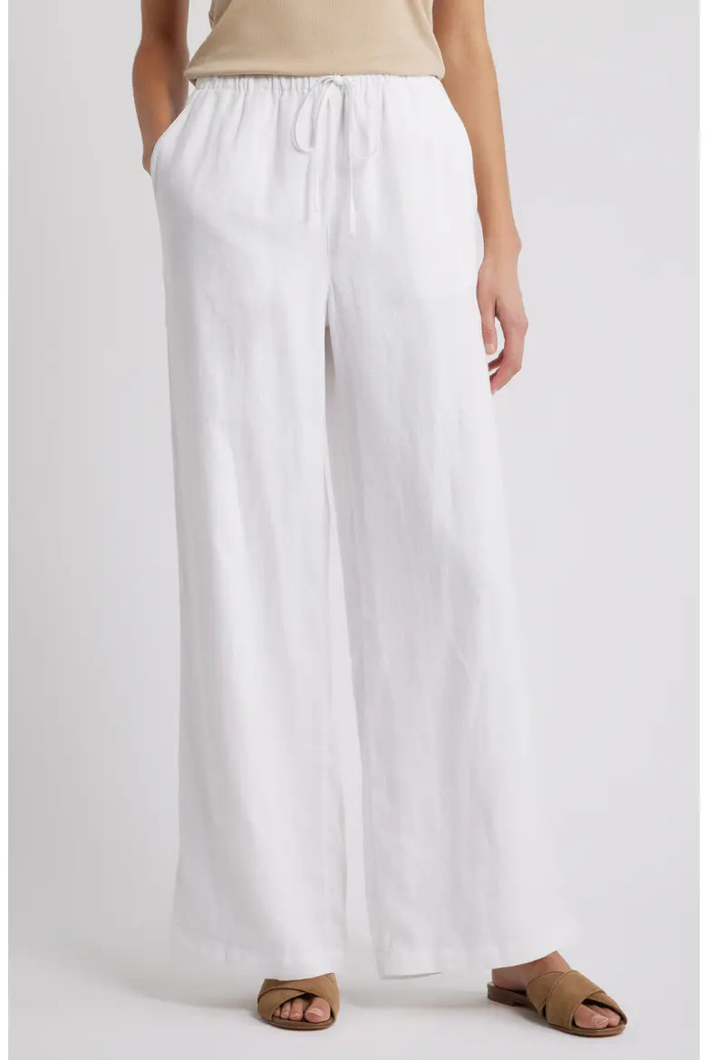 Easy Wide Leg Linen Pants (Women) | Nordstrom | Nordstrom