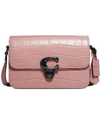 COACH Studio Croc-Embossed Leather Shoulder Bag  & Reviews - Handbags & Accessories - Macy's | Macys (US)