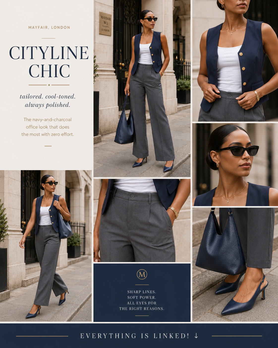 The LILLUSORY work pants that make a simple office outfit look instantly tailored and expensive. 💙✨

These charcoal gray LILLUSORY high-waisted wide-leg dress pants are the polished workwear staple you’ll reach for on repeat. 

The flattering high rise defines the waist, the structured front pleats create a clean tailored fit, and the wide-leg silhouette elongates the legs while staying comfortable through meetings, commuting, and after-work plans.

Style them with a white fitted tank, navy sleeveless blazer vest, pointed-toe slingback heels, and a structured navy tote for a sharp business-casual outfit that feels modern, confident, and quietly luxe. 

The navy-and-charcoal color combination is timeless, professional, and easy to recreate with pieces already in your closet.

Perfect for corporate office outfits, client meetings, presentations, interviews, conferences, teacher workwear, business travel, and desk-to-dinner plans. 

Pair these LILLUSORY trousers with blouses, bodysuits, fitted sweaters, loafers, or a classic blazer for endless polished work outfits.

📌 SAVE this navy-and-charcoal workwear formula for your next office day!

Everything is linked! ↓

#LTKSaleAlert #LTKWorkwear #LTKTravel