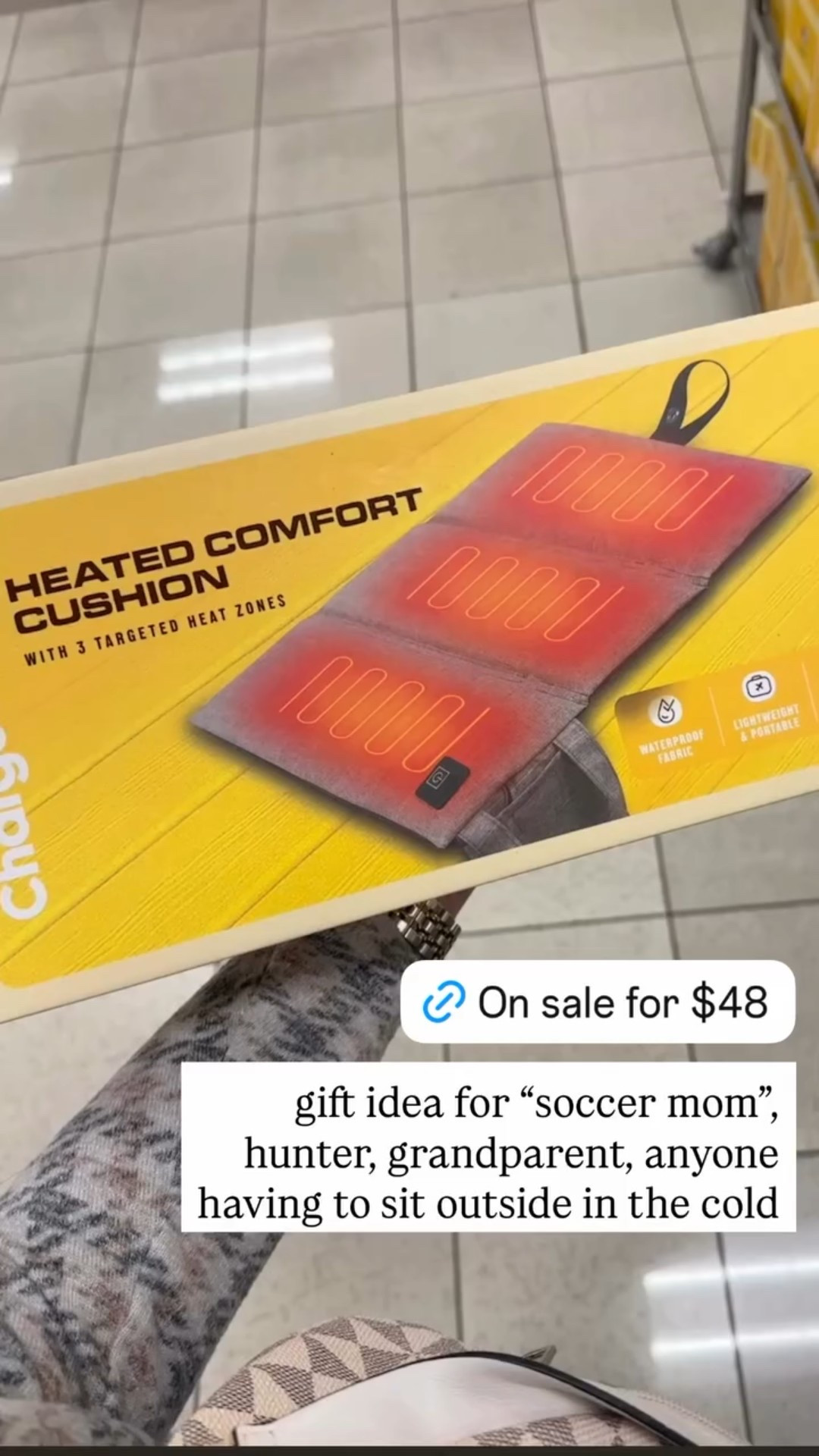 gift idea for “soccer mom”, hunter, grandparent, anyone having to sit outside in the cold
