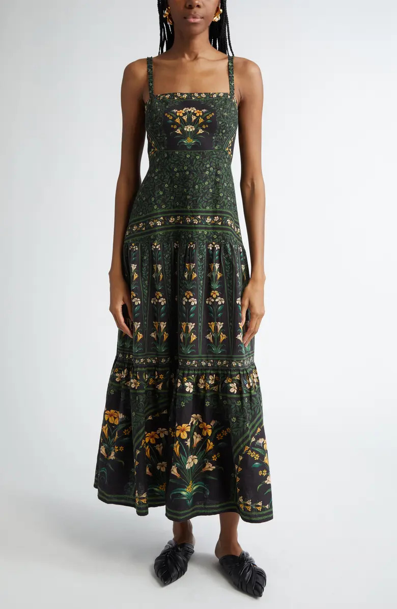 Flowers Arch Back Sleeveless Maxi Sundress | Nordstrom