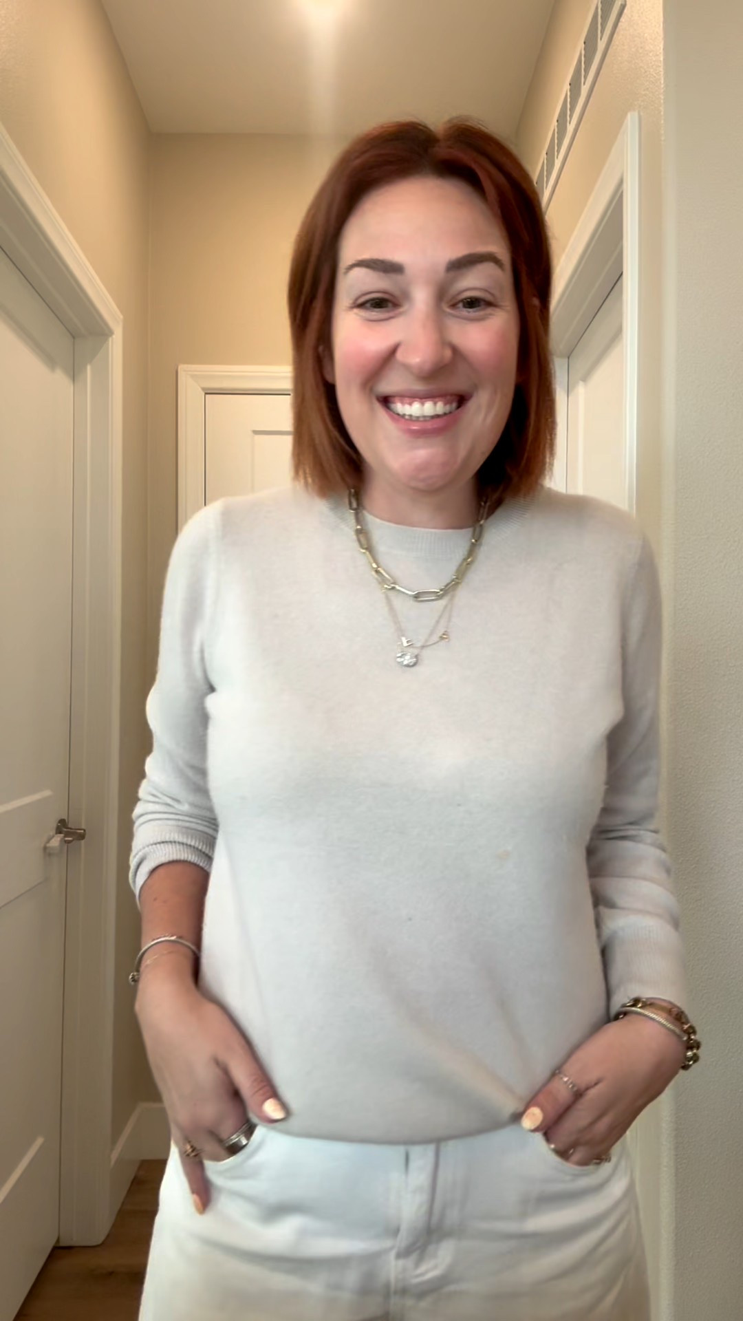 Isla wanted to get in on my #ootd! I love that she gets excited to share about her clothes! When I find something I like I buy it in multiple colors, hence this sweater! Also, love these barrel jeans, super affordable under $50!

#LTKStyleTip #LTKShoeCrush #LTKSeasonal