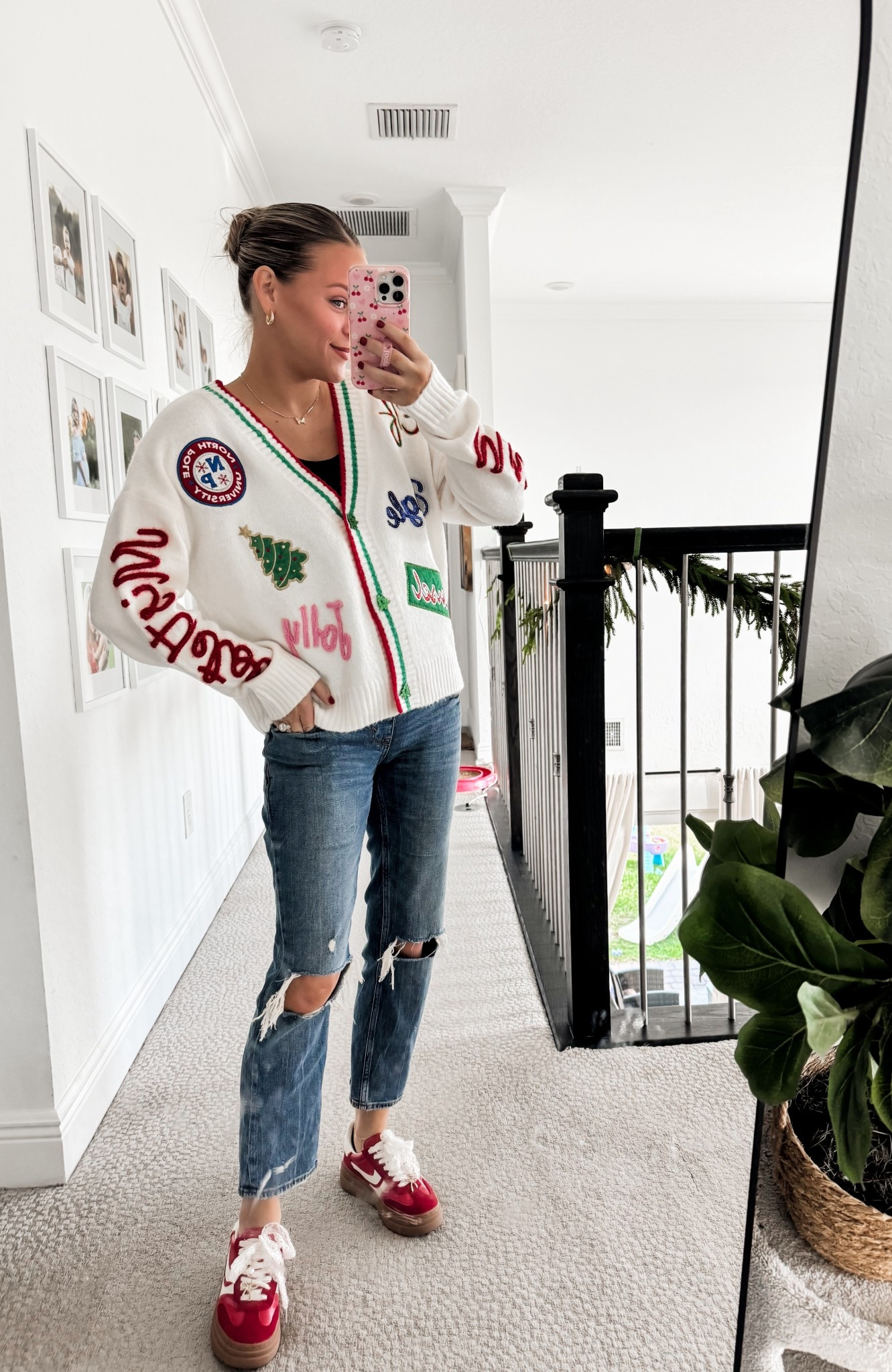 My Christmas sweater is on sale for $28 until tomorrow! Wearing size medium 

#LTKHoliday #LTKSeasonal #LTKFindsUnder50