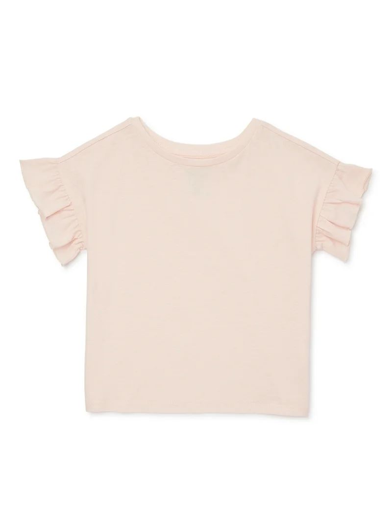 easy-peasy Toddler Girl Ruffle Short Sleeve T-Shirt, Sizes 12M-5T | Walmart (US)