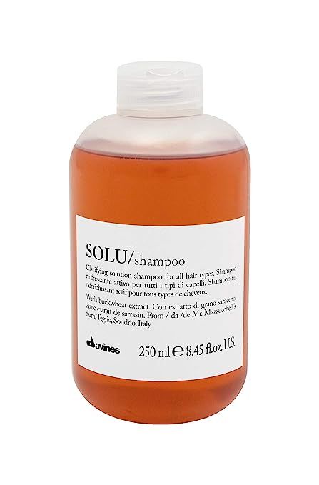 Davines SOLU Shampoo, Clarify And Remove Residue, Refresh Scalp And Leave Hair Shiny And Soft | Amazon (US)