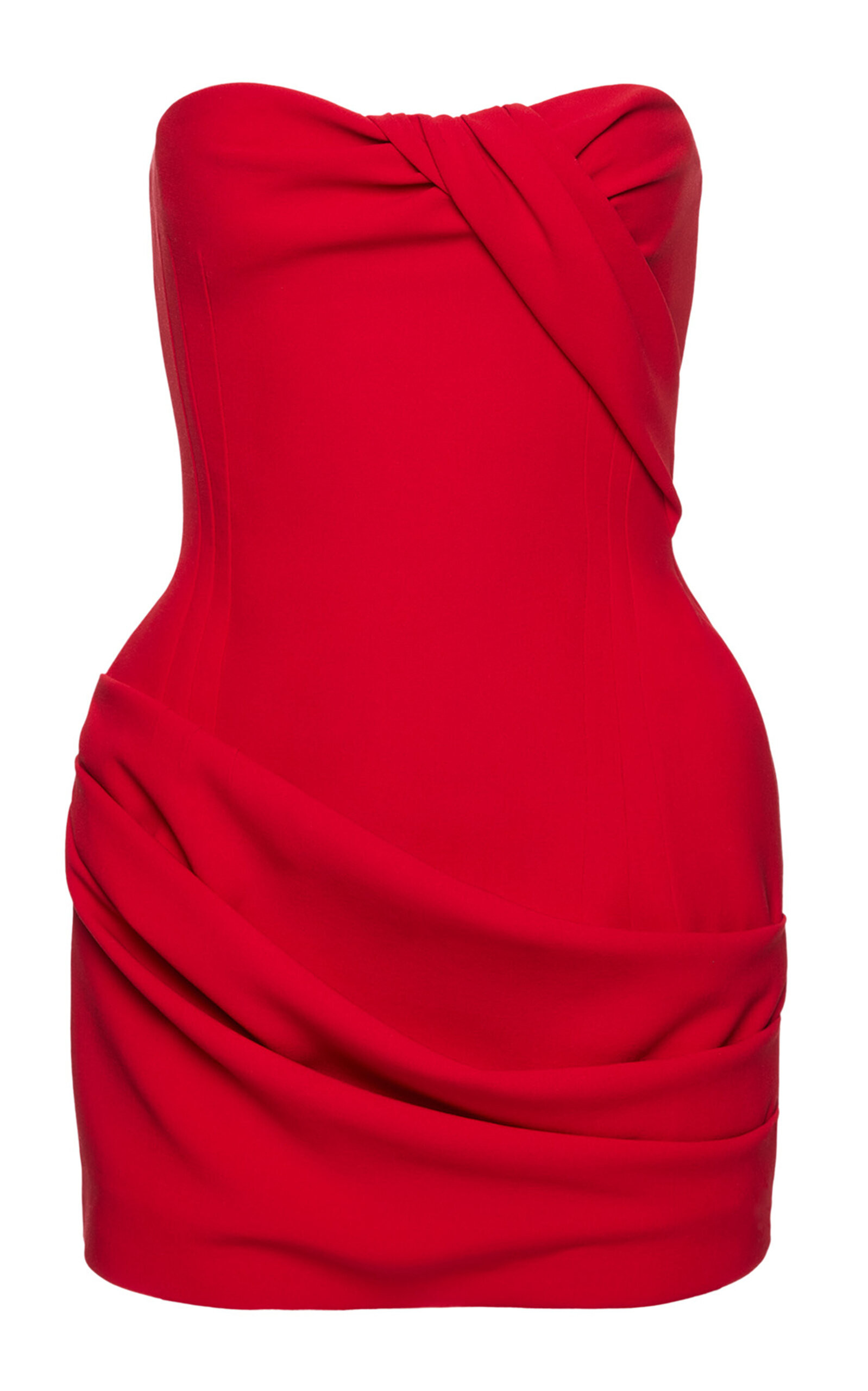 Gathered Wool-Blend Mini Dress | Moda Operandi (Global)