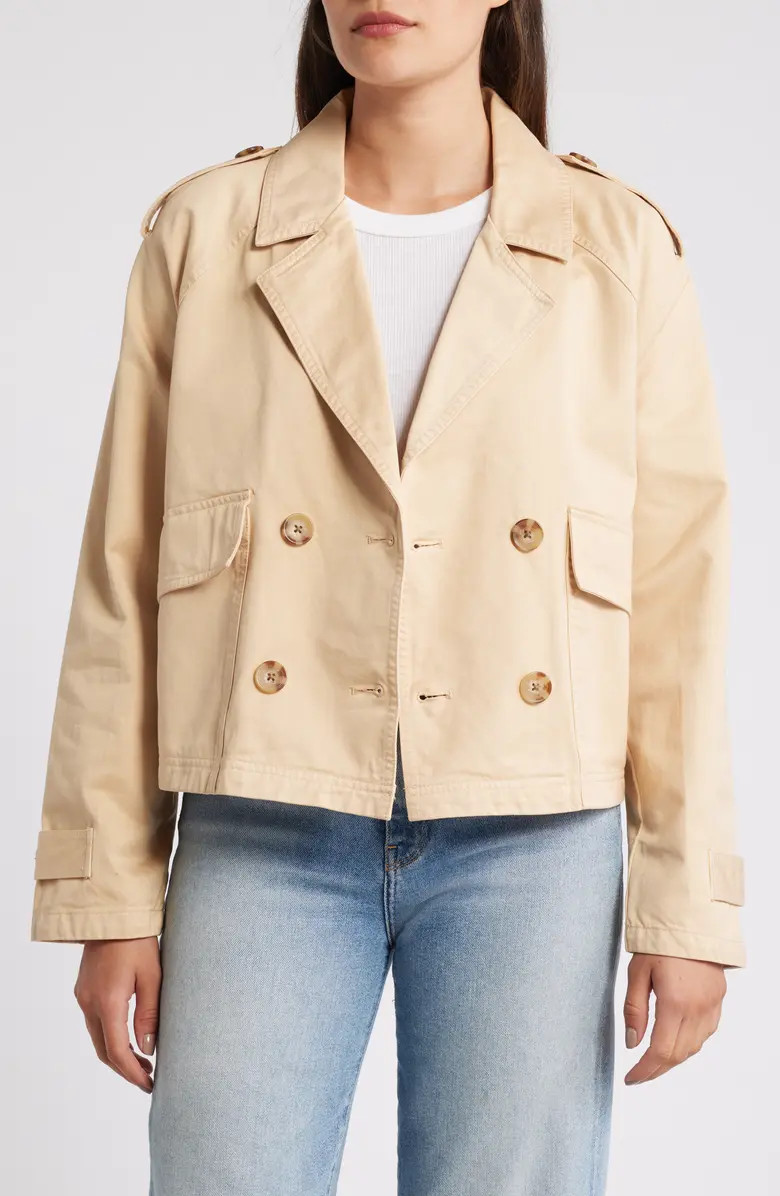 Caslon® Cotton Utility Trench Jacket | Nordstrom | Nordstrom