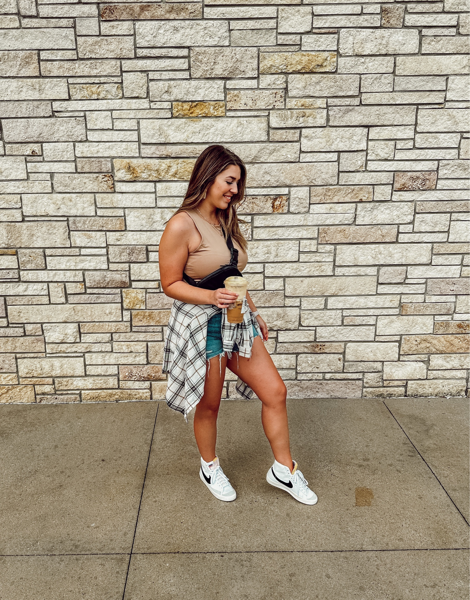 Just saw my high rise mom shorts are on major sale! $30 in cart, my bodysuit is also on sale for $20. My plaid flannel has been my favorite and on repeat ever since I got it. Oversized, wearing a large. 

Nike blazers are a must as well

#LTKsalealert #LTKshoecrush #LTKunder50