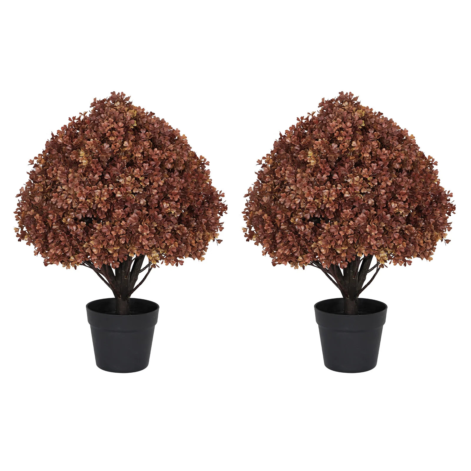 Primrue 24" Artificial Fall Autumn Outdoor Topiary Ball Tree Potted Plants & Reviews | Wayfair | Wayfair North America
