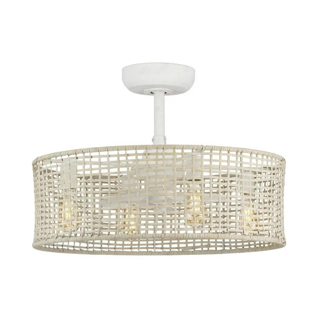 Belva Collection 25.25-Inch 3-Blade Cottage White AC Motor Coastal Ceiling Fan | Walmart (US)