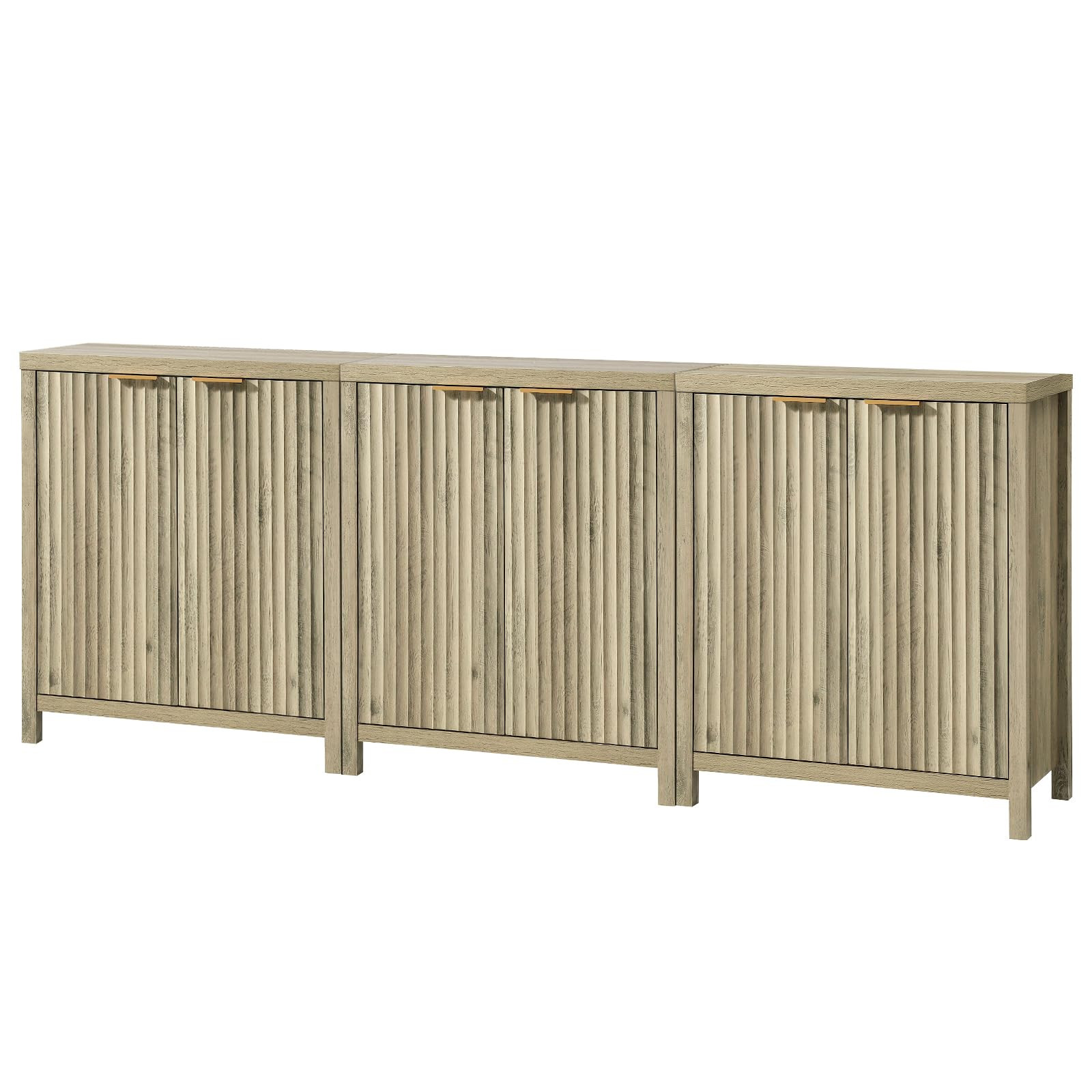 Oxford Sideboard Buffet Cabinet with Storage, 91.5" Fluted Storage Cabinet with Door and Shelves ... | Amazon (US)