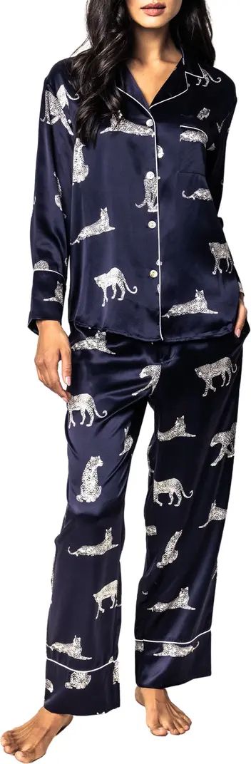Panthre de Nuit Piped Silk Pajamas | Nordstrom