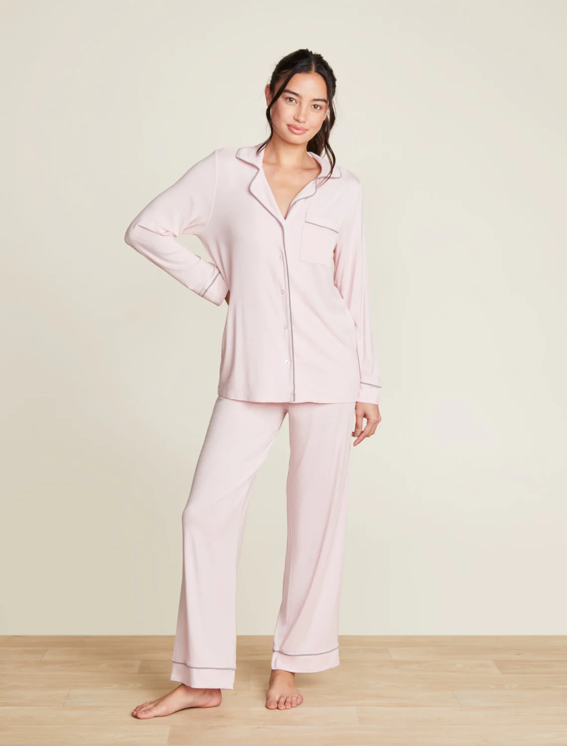 Luxe Milk Jersey® Piped Pajama Set | Barefoot Dreams