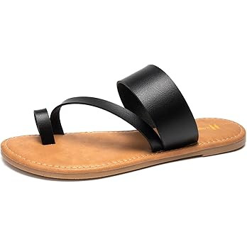 Huayuanwell Women's Slide Sandals Slip On Flat Sandals Flip Flop Thong Sandals Casual Summer Sand... | Amazon (US)