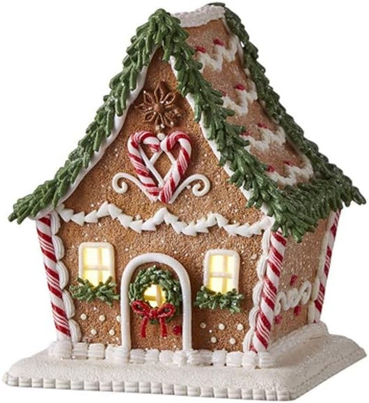 RAZ Imports Gingerbread Lighted House Christmas Figurine 6.5 Inch | Amazon (US)