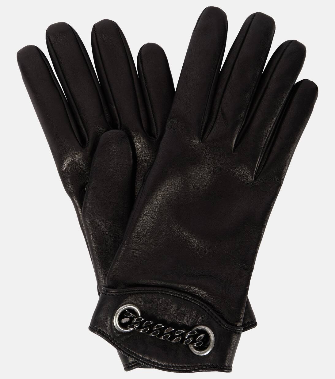 Chain-detail leather gloves | Mytheresa (US/CA)
